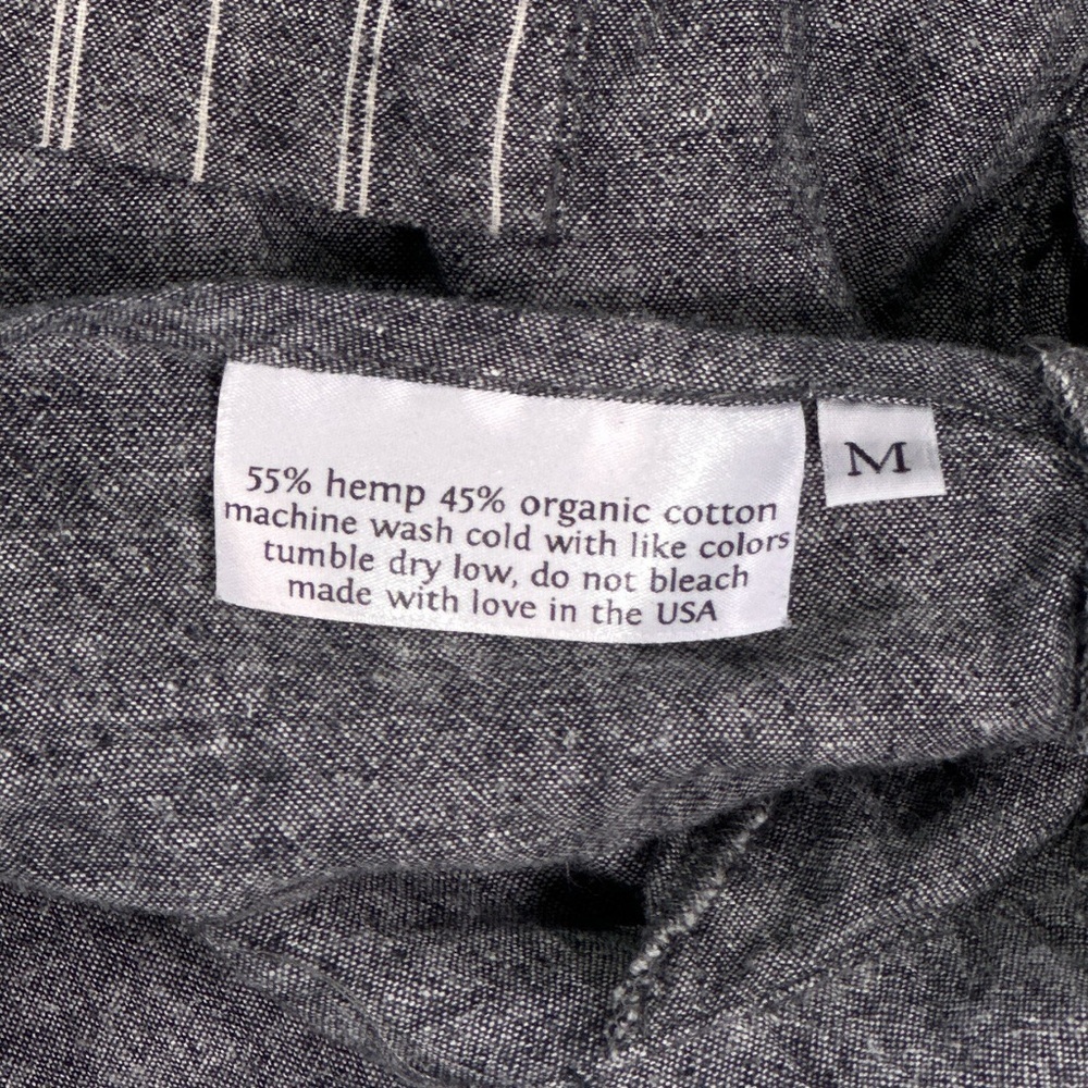 Goddess Gear Womens Hemp Organic Cotton Bib Overalls Wide Leg M - Picture 5 of 13
